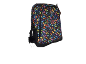 BOLSO NEGRO CAPI DE CORAZONES 