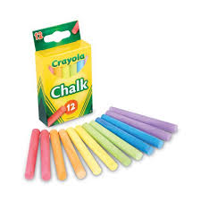 12 VARILLAS DE TIZA DE COLORES CRAYOLA