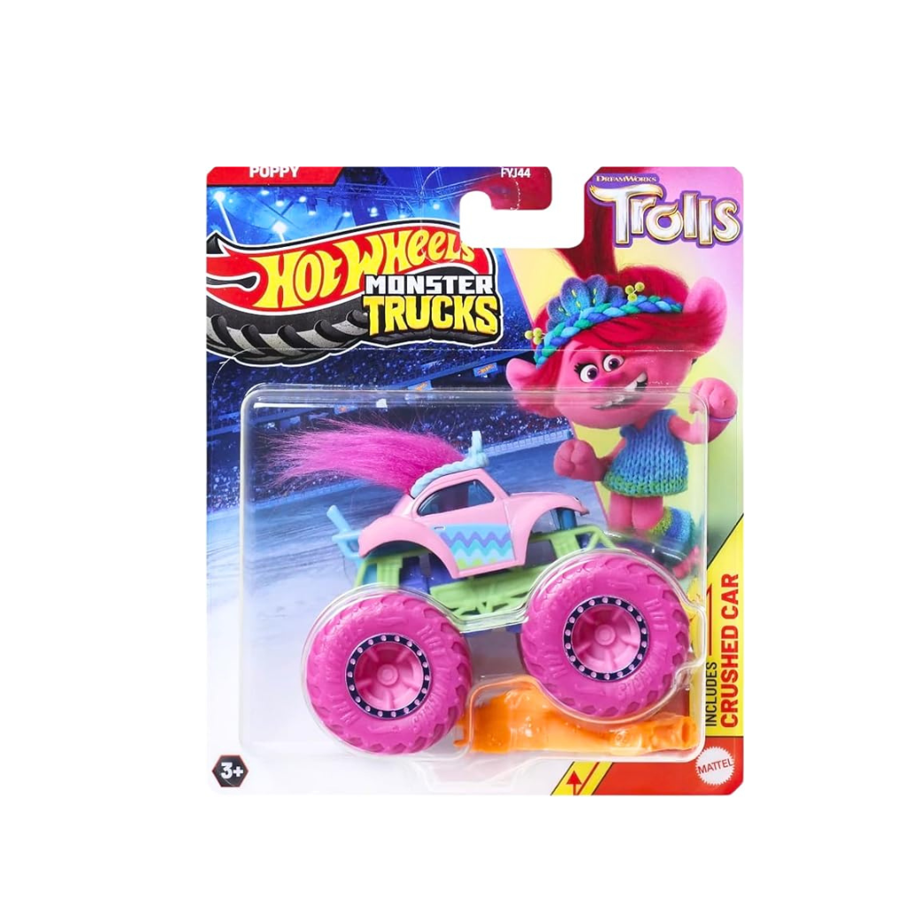 MATTEL HOT WHEELS MONSTER TRUCKS TROLLS POPPY
