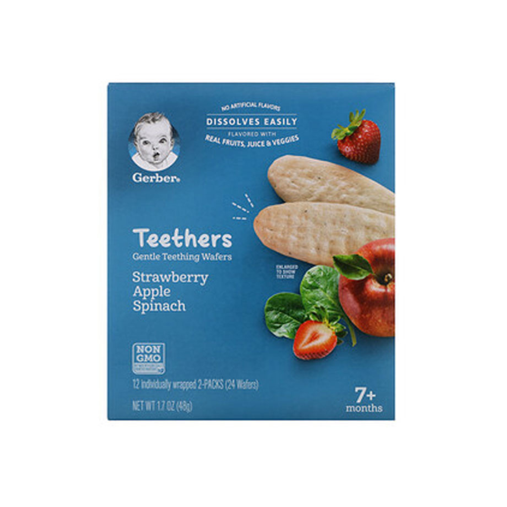 GERBER TEETHERS STRAWBERRY APPLE SPINACH