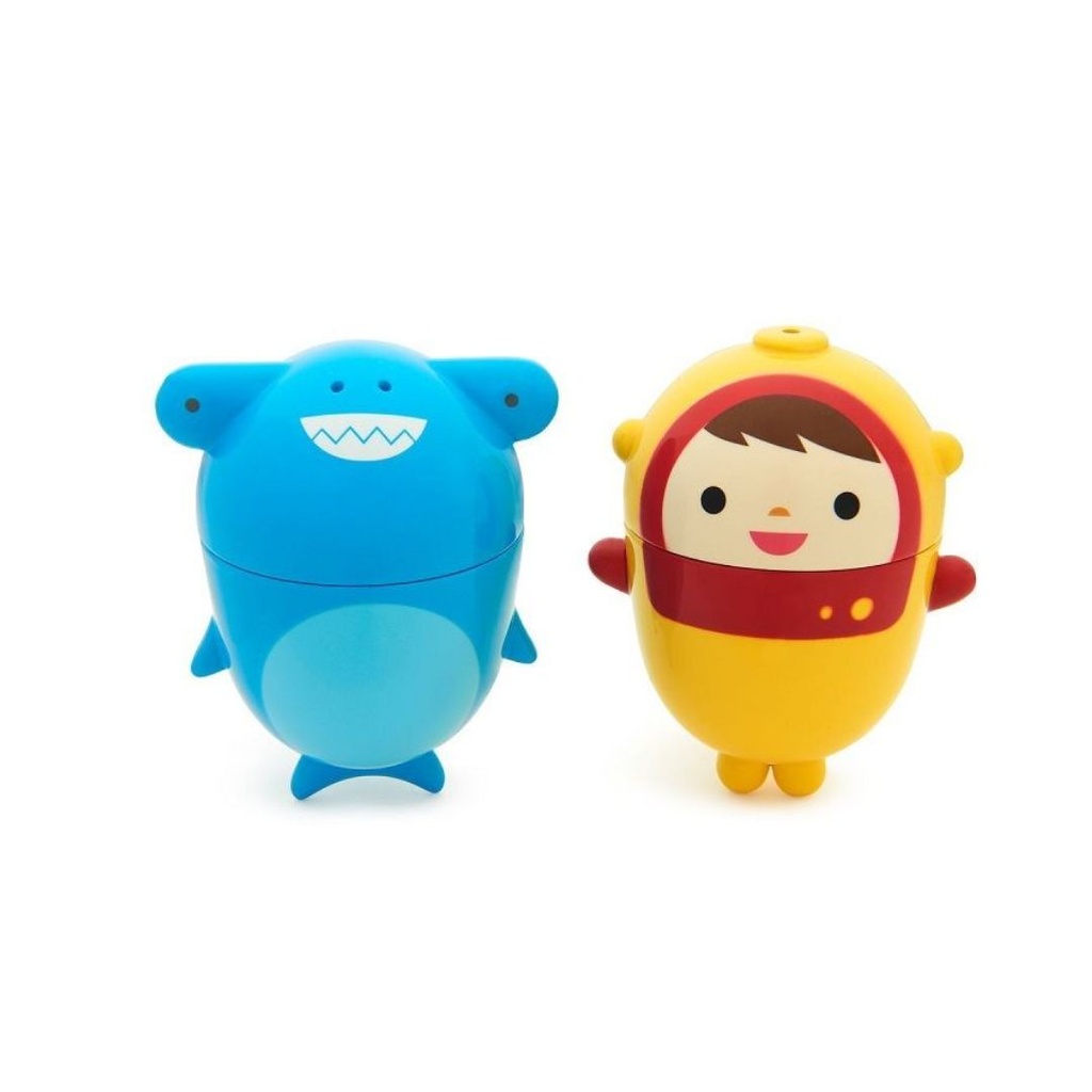 JUGUETES DE BAÑO / PESCADOR Y TIBURON