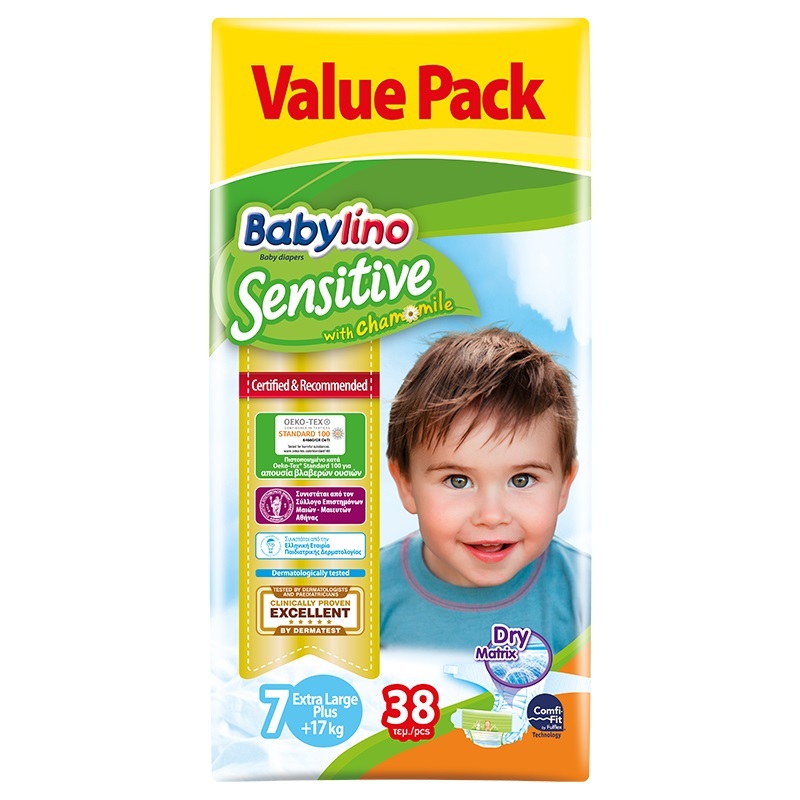 BABYLINO SENSITIVE TALLA 7 EXTRA LARGE PLUS