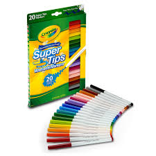MARCADORES LAVABLES CRAYOLA SUPER TIPS / 20 UNIDADES