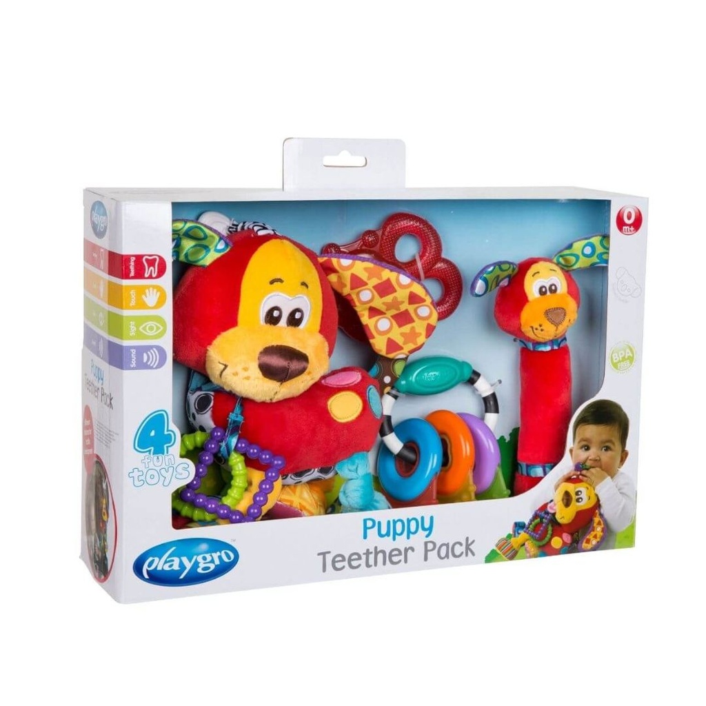 PLAYGRO SET DE REGALO MORDEDOR 4pz 