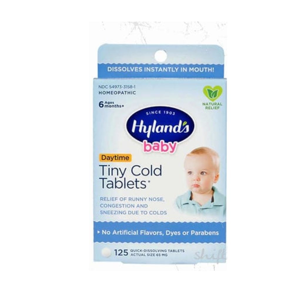 HYLANDS BABY 125 TABLETAS DIURNAS PARA RESFRIOS PARA BEBE 6M+ 
