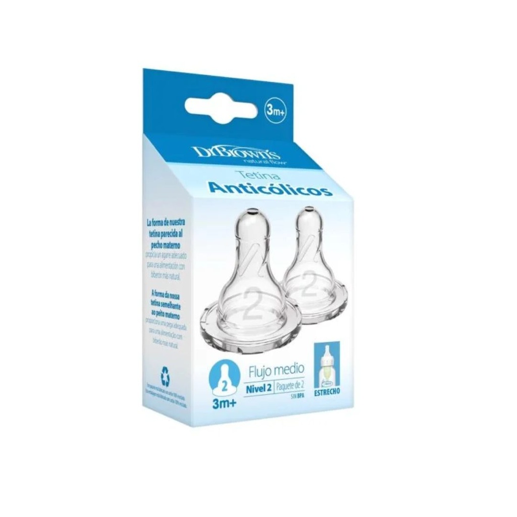 DR BROWN'S TETINA NIVEL 2  3M+
