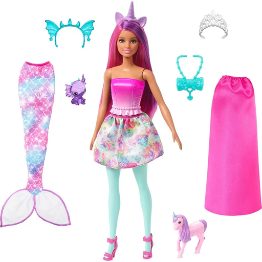 [194735112067] BARBIE DREAMTOPIA CON ACCESORIOS VESTIDO FUPSIA