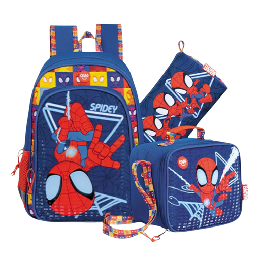 [7591525171304] BOLSO CAPI SPIDEY CON LONCHERA Y CARTUCHERA