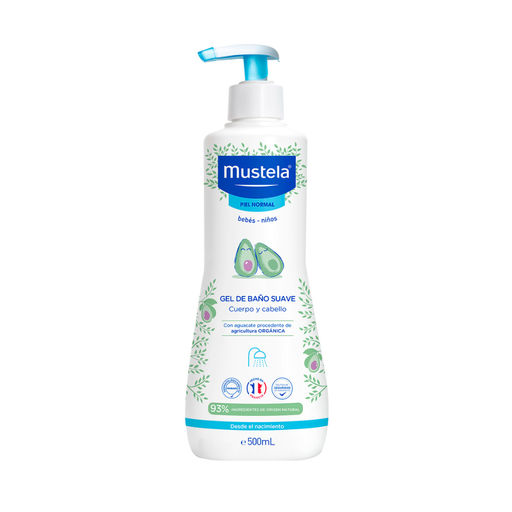 [3504105035617] GEL DE BAÑO SUAVE CUERPO Y CABELLO, MUSTELA 500ML
