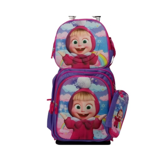 [B1933] MALETA MORADA CON CARA DE MASHA