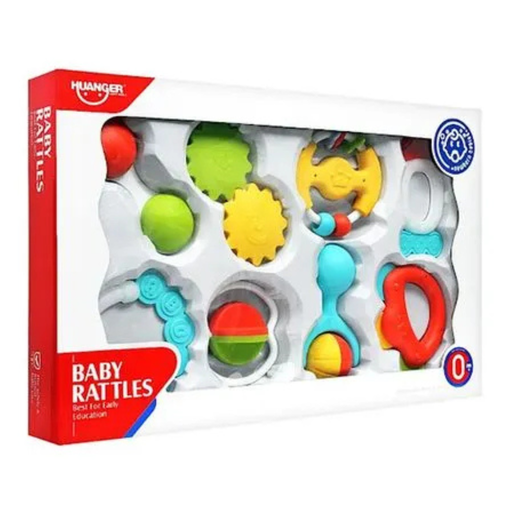 [6927143895086] HUANGER SET SONAJEROS Y MORDEDORES-DESARROLLO SENSORIAL Y MOTOR 8PCS 0M+