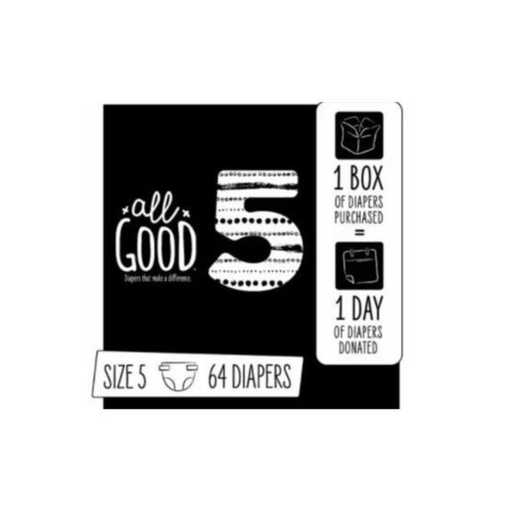 [037000599487] CAJA DE PAÑALES ALL GOOD, TALLA 5