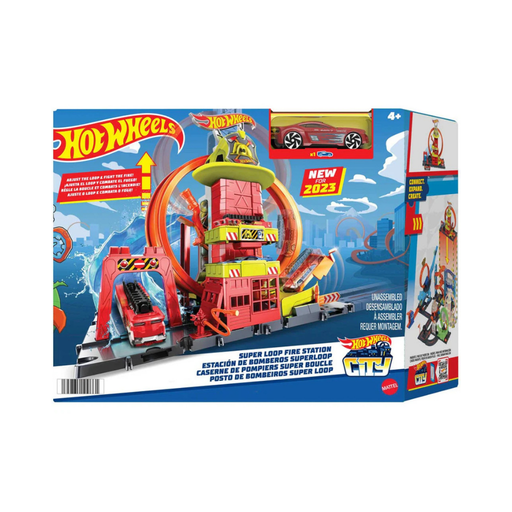 [194735109661] MATTEL HOT WHEELS ESTACION DE BOMBERO SUPER LOOP