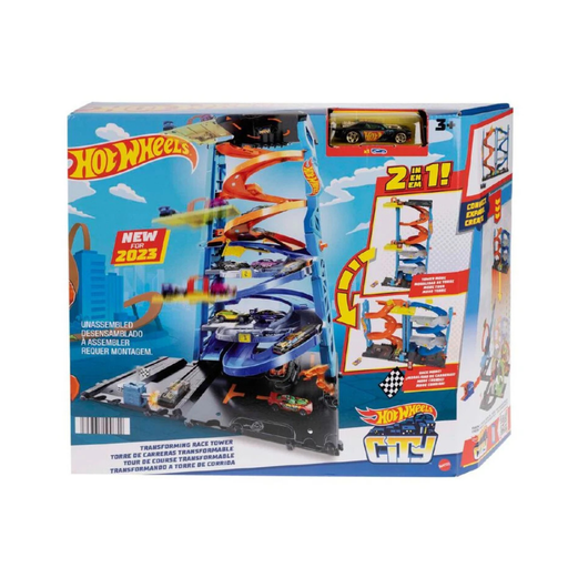[194735109654] MATTEL PISTA HOT WHEELS TORRE DE CARRERAS TRASNFORMABLE 2 IN 1       