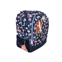 BOLSO CAPI AZUL MARINO DETALLES ROSADOS 