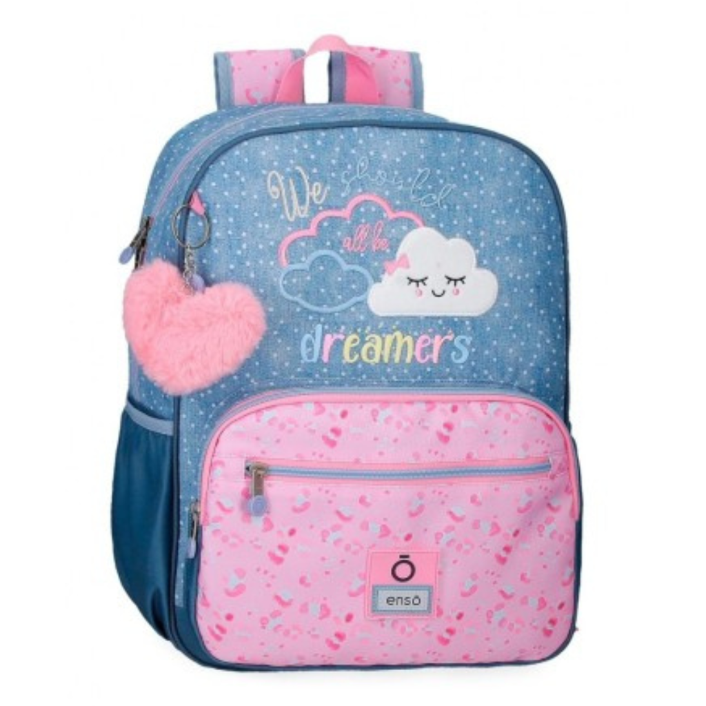 BOLSO ENSO GRIS CON ROSADO DREAMERS 