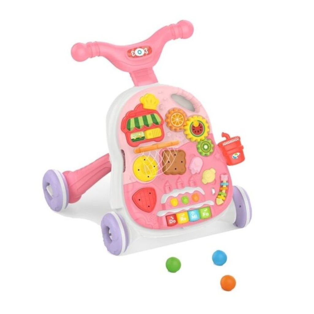BEBESITOS 2 EN 1 WALKER & ACTIVE TABLE / ROSADO 