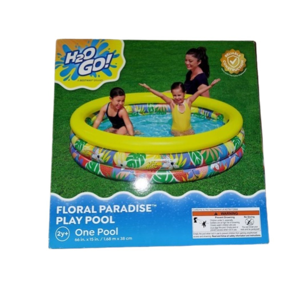 H2OGO PISCINA FLORAL PARA JUEGOS  MEDIDAS 1.68 X 38CM