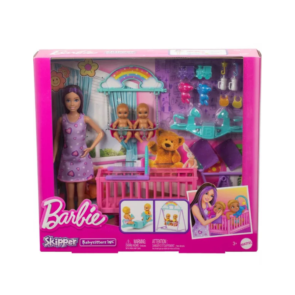 MATTEL BARBIE NIÑERA SKIPPER BABYSITTER