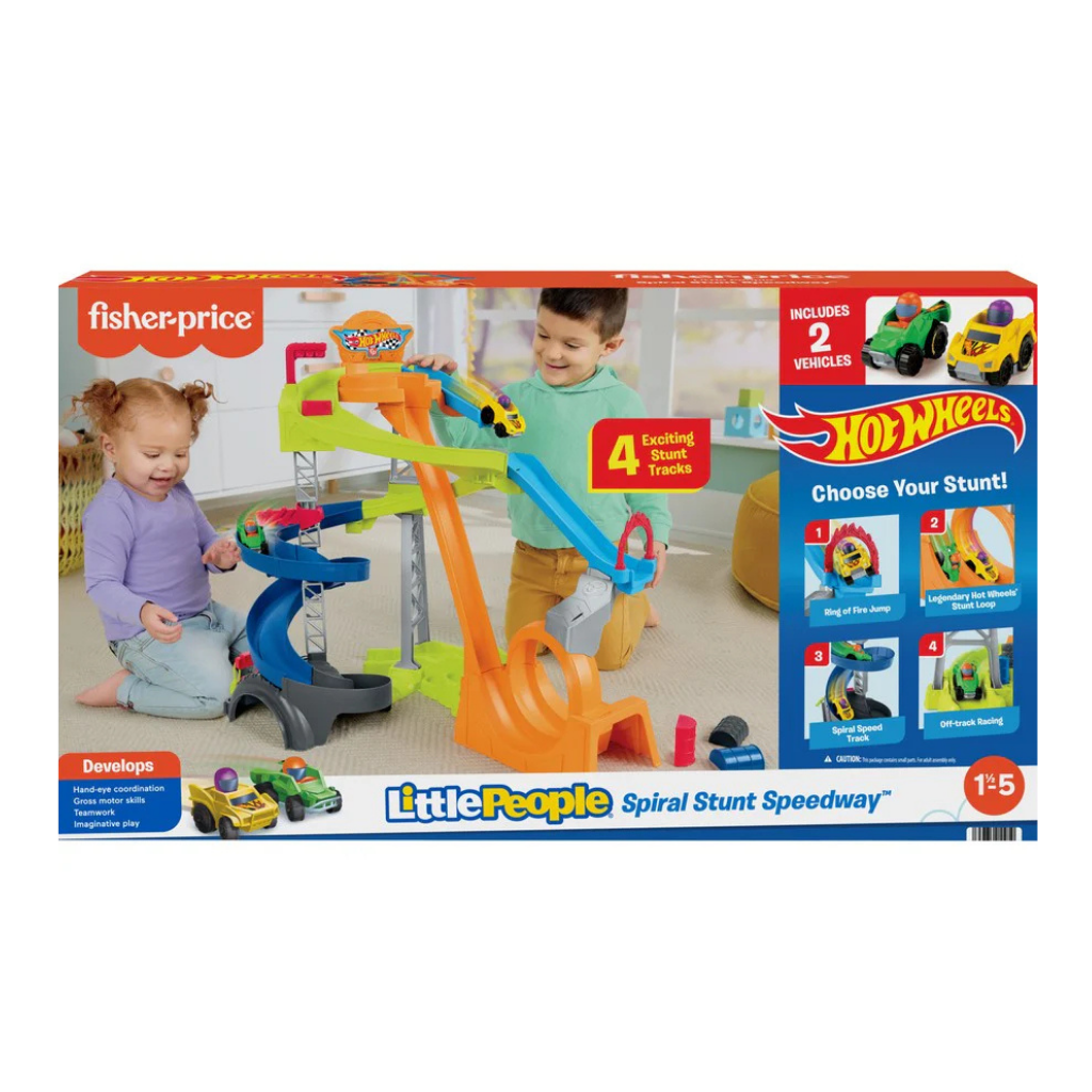 FISHER PRICE  SPIRAL STUNT SPEEDWAY LITTLE PEOPLE