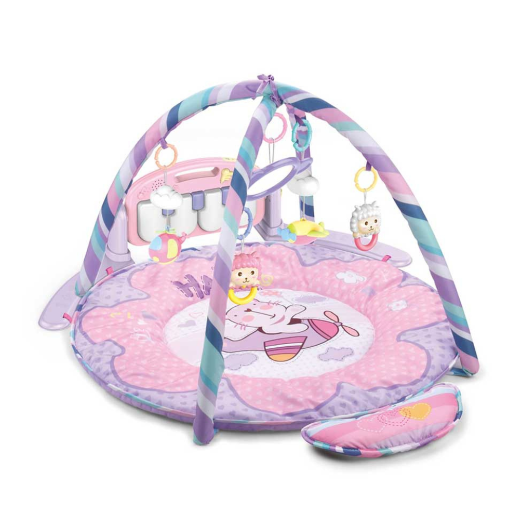 HUANGER GIMNASIO DE BEBÉ CON PIANO-DESARROLLO SENSORIAL/ROSA 0M+