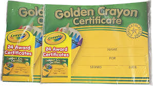 CRAYOLA TARJETAS DE CERTIFICADOS