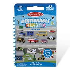 MELISSA & DOUG RESTICKABLE  STIKERS VEHICLES