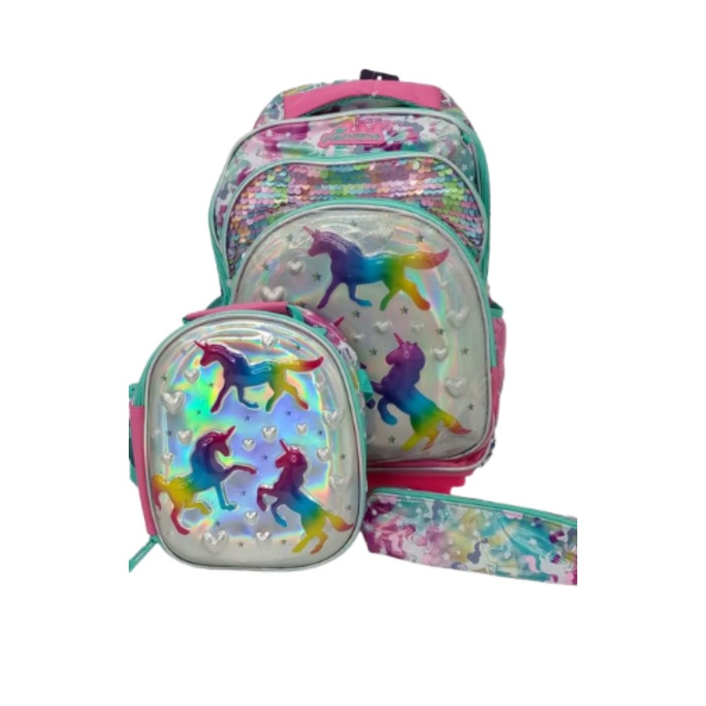MALETA JASMINESTAR DE UNICORNIO MULTICOLORES