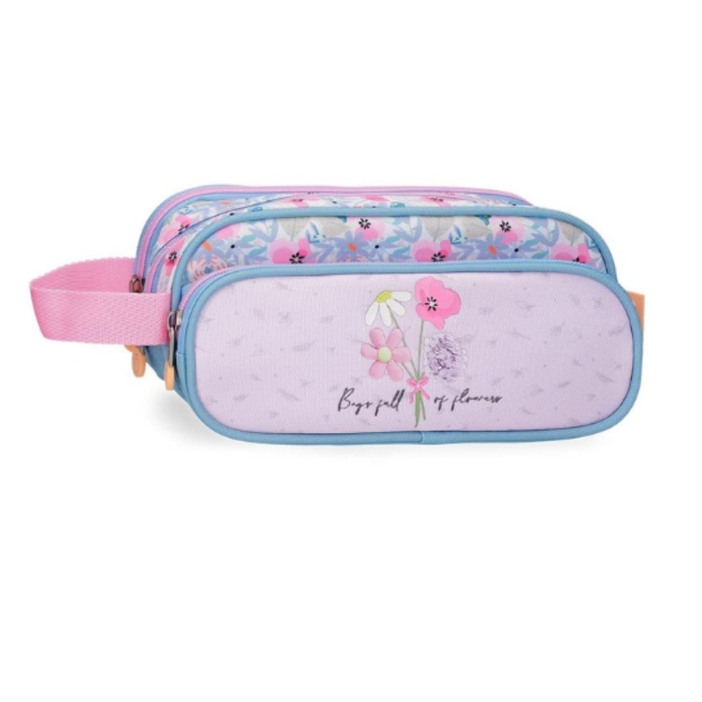 CARTUCHERA ENSO 3 COMP FULL OF FLOWERS