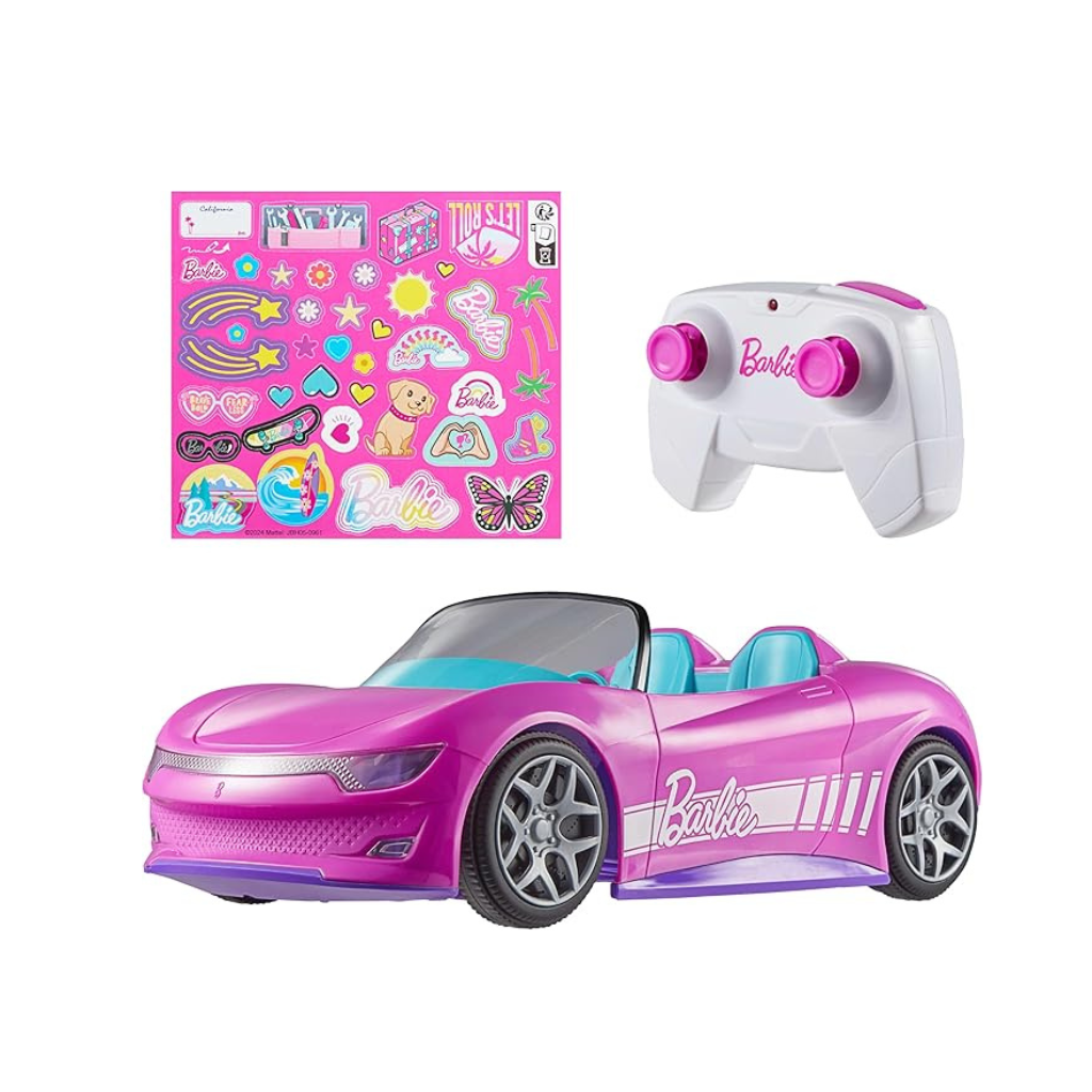 MATTEL HOT WHEELS BARBIE COCHE  CONVERTIBLE CONTROL REMOTO