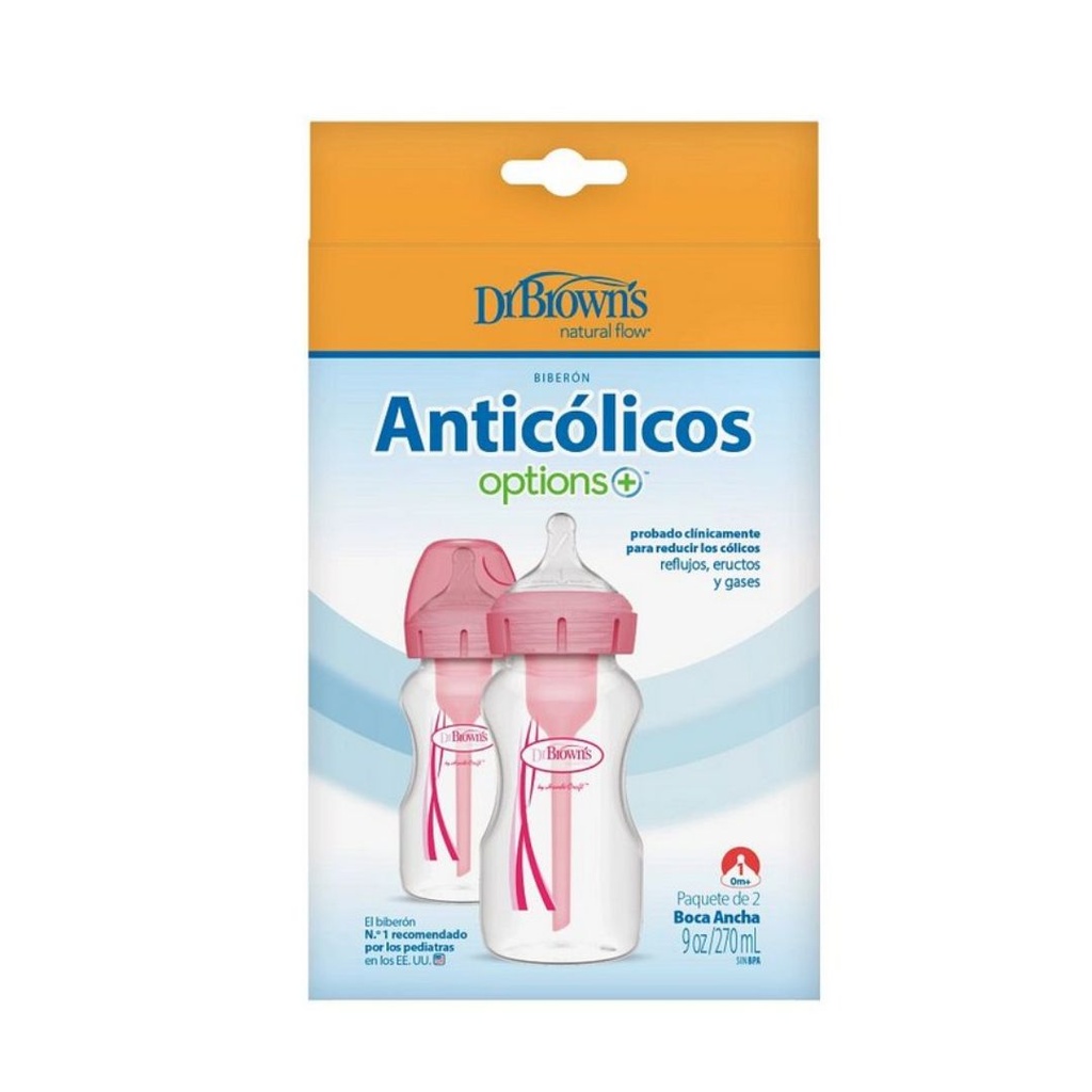 DR BROWN'S BIBERON  ROSADO 9OZ