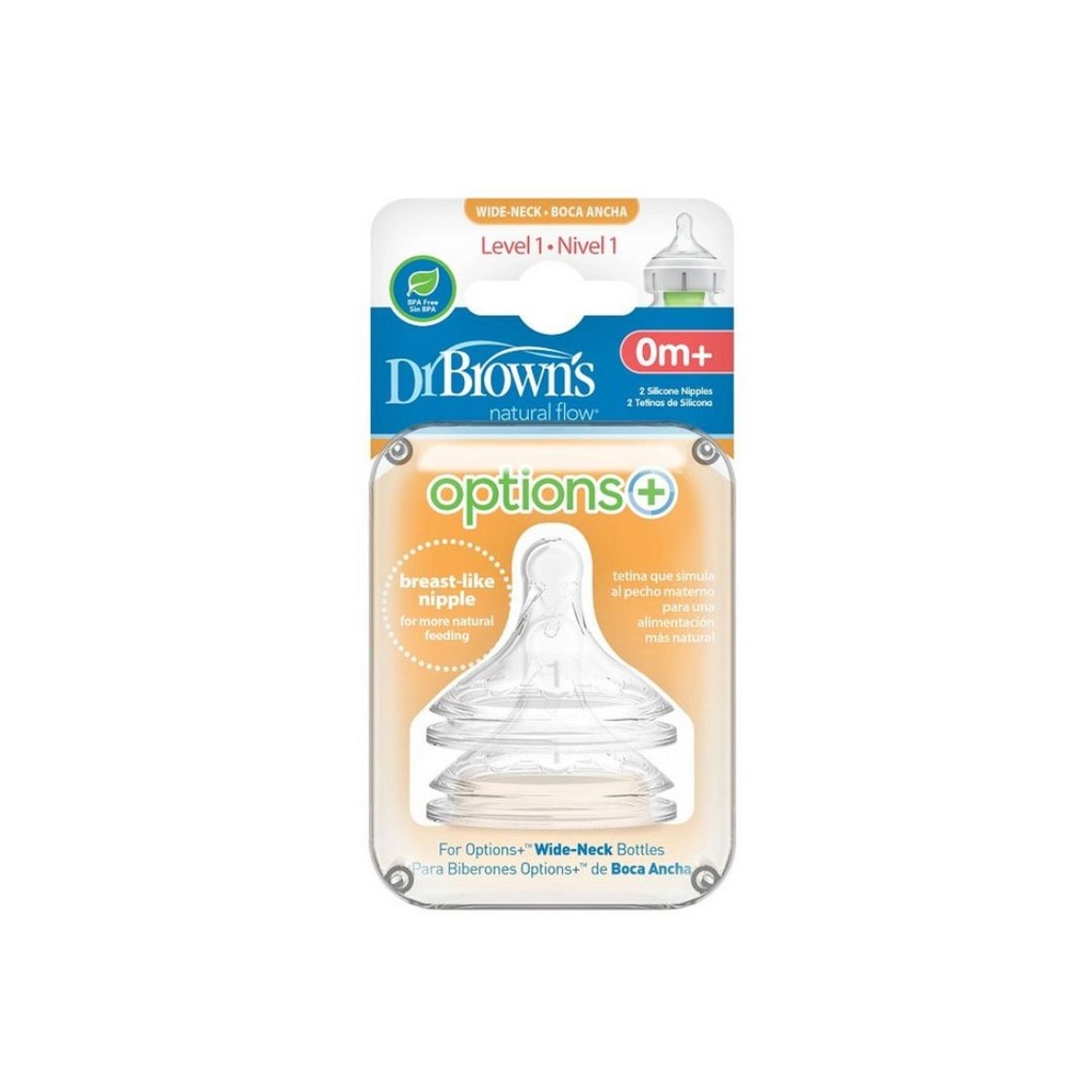 DR BROWN'S TETINA BOCA ANCHA 0M+ NIVEL 1