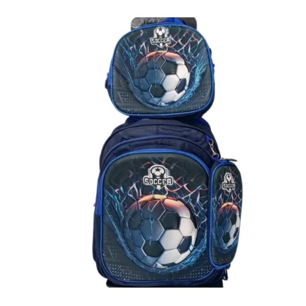 MALETA DE SOCCER CON LONCHERA Y CARTUCHERA 