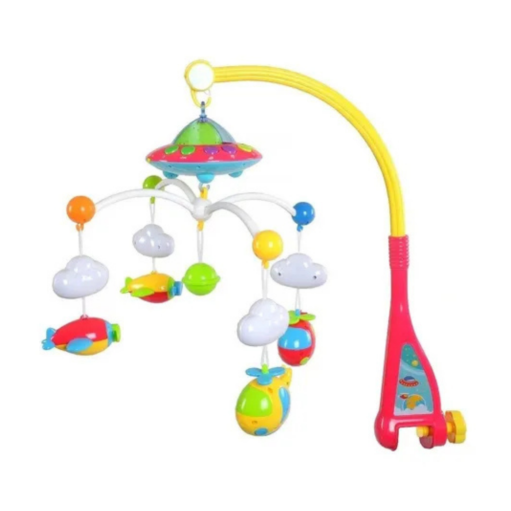 HUANGER MOVIL DE CUNA MUSICAL CON PROYECTOR LUZ Y SONIDO