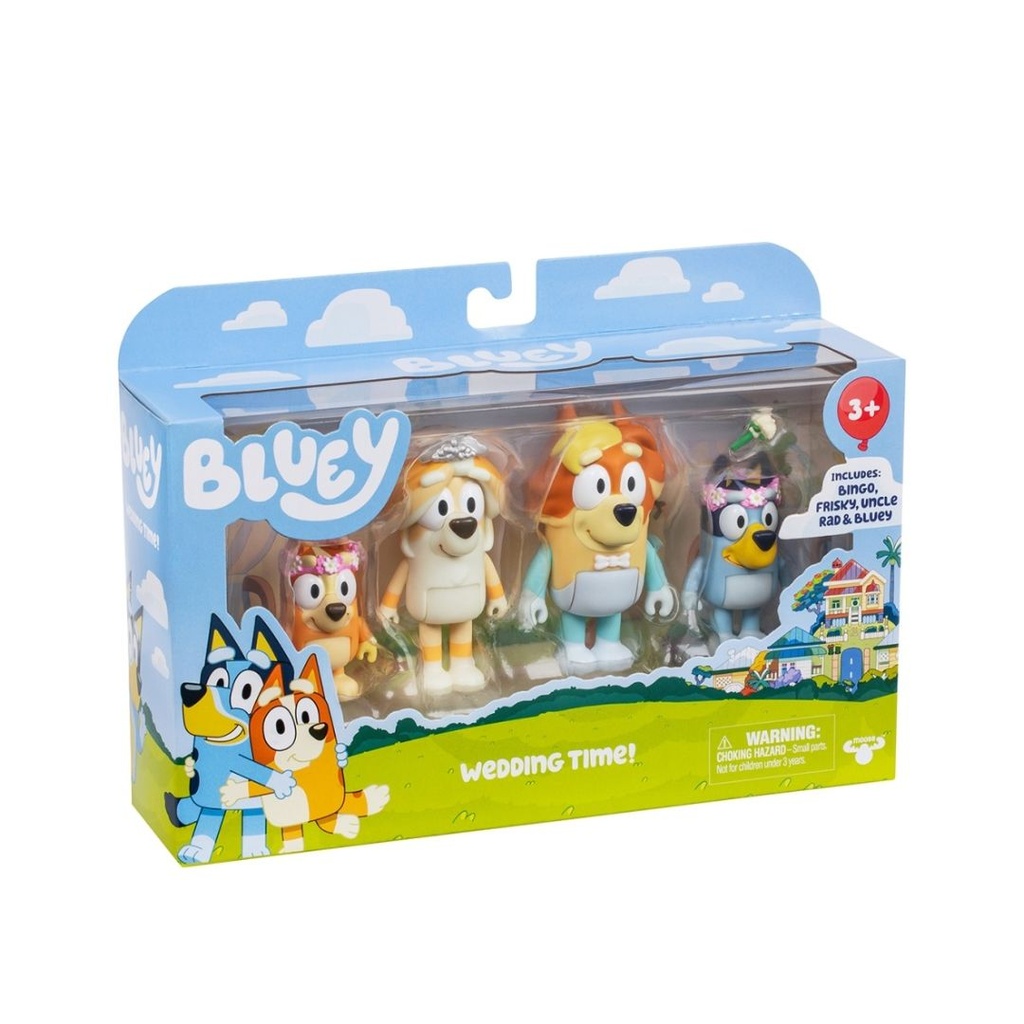 MUÑECOS DE BLUEY CON SU FAMILIA