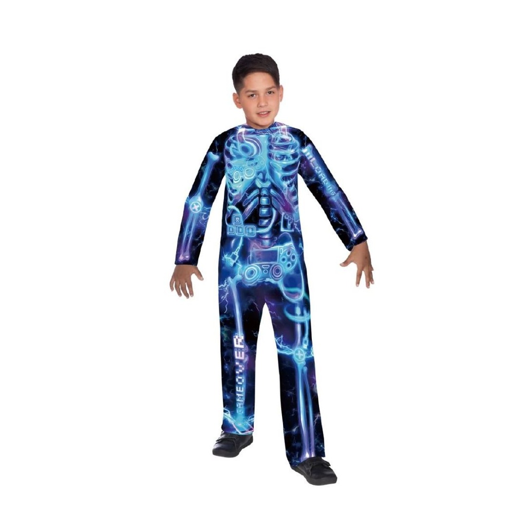 DISFRAZ DE ESQUELETO GAMER IMPORTADO TALLA 6-7