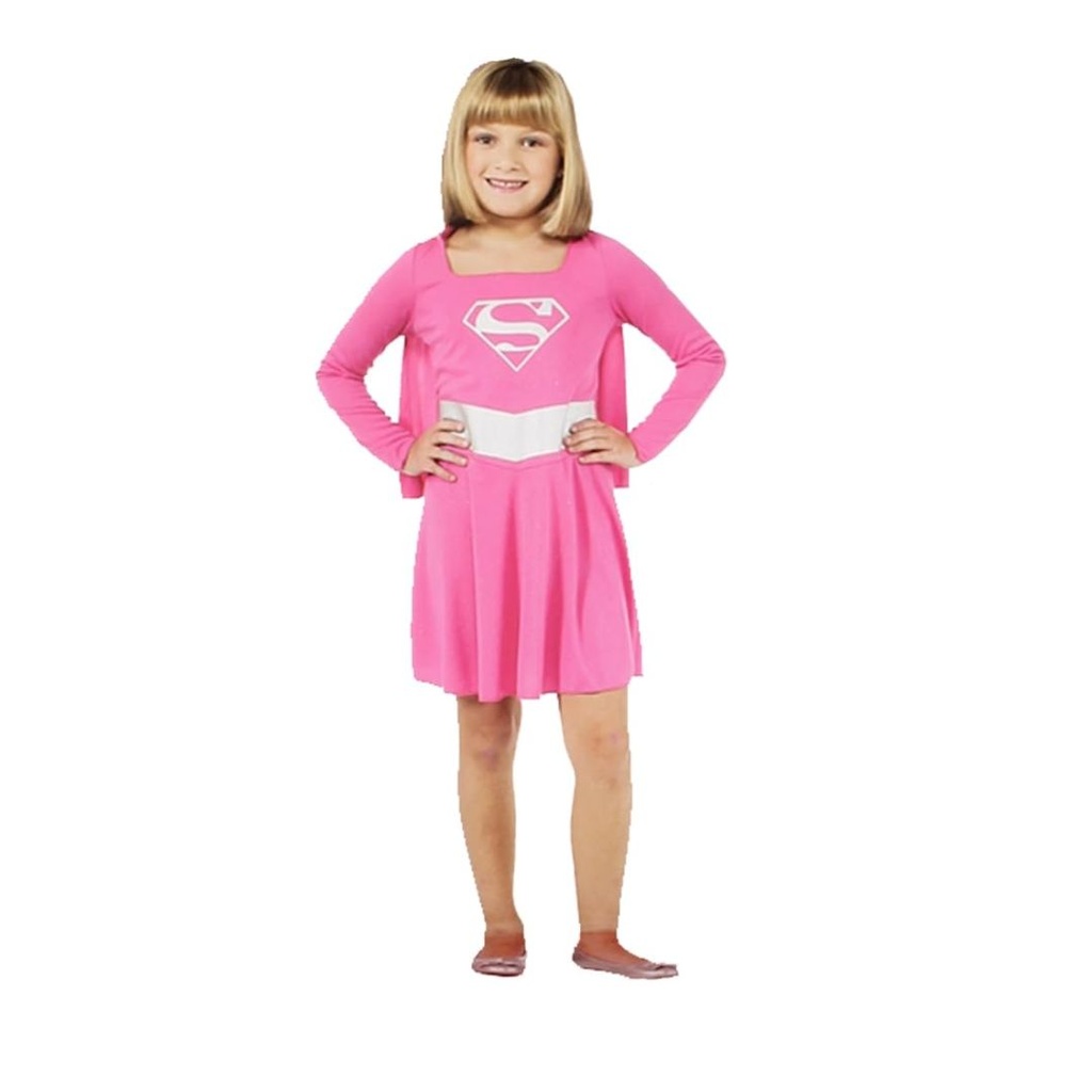 DISFRAZ DE SUPERGIRL ROSADO TALLA 3-4 