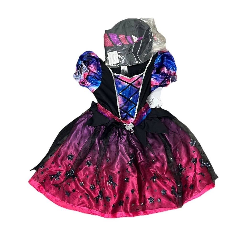 DISFRAZ DE BRUJA COLORIDO TALLA 6