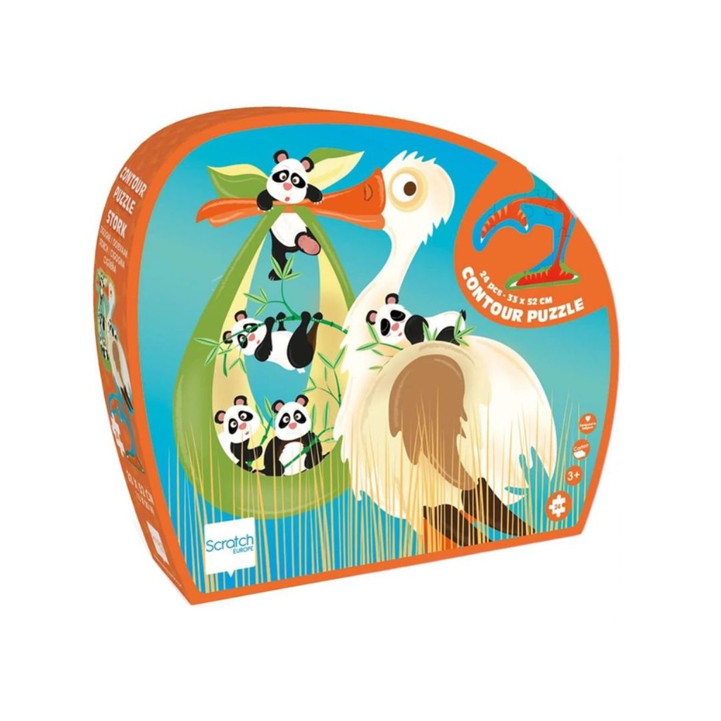 SCRATCH EUROPE  / ROMPECABEZAS DE CONTORNO CIGÛEÑA24 PCS