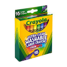 CRAYOLA 16 CREYONES DE CERA LAVABLES LARGOS