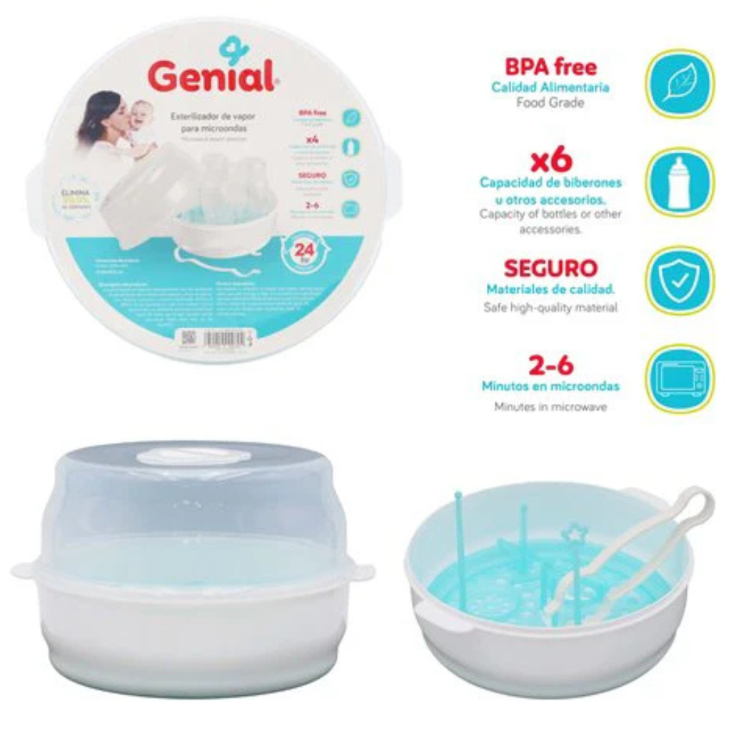 ESTERILIZADOR  DE VAPOR PARA MICROONDAS GENIAL