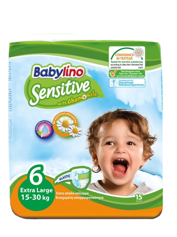 BABYLINO SENSITIVE TALLA 6 EXTRA LARGE