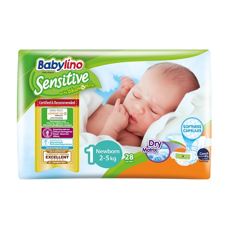PAÑALES BABYLINO SENSITIVE TALLA 1 NEWBORN 