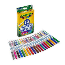 CRAYOLA MARCADORES ULTRA CLEAN  WASHABLE 20