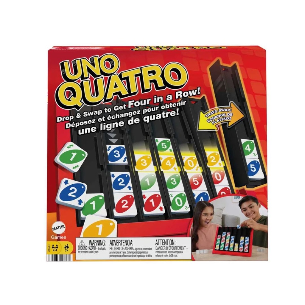 MATTEL GAMES UNO QUATRO JUEGO DE MESA CUATRO EN RAYA 