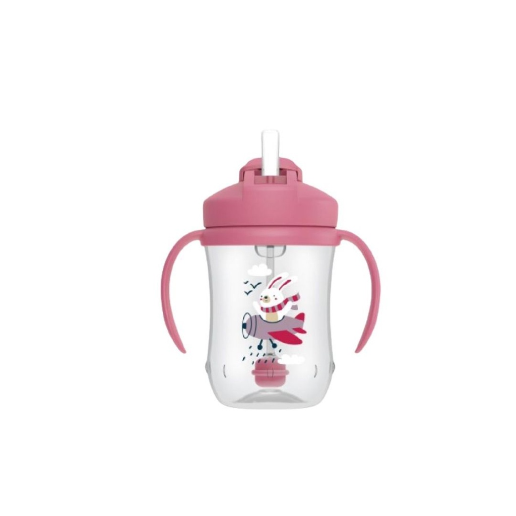 MI PRIMER VASO CON PITILLO DEL BEBÉ 6M+ ROSA, 270ML