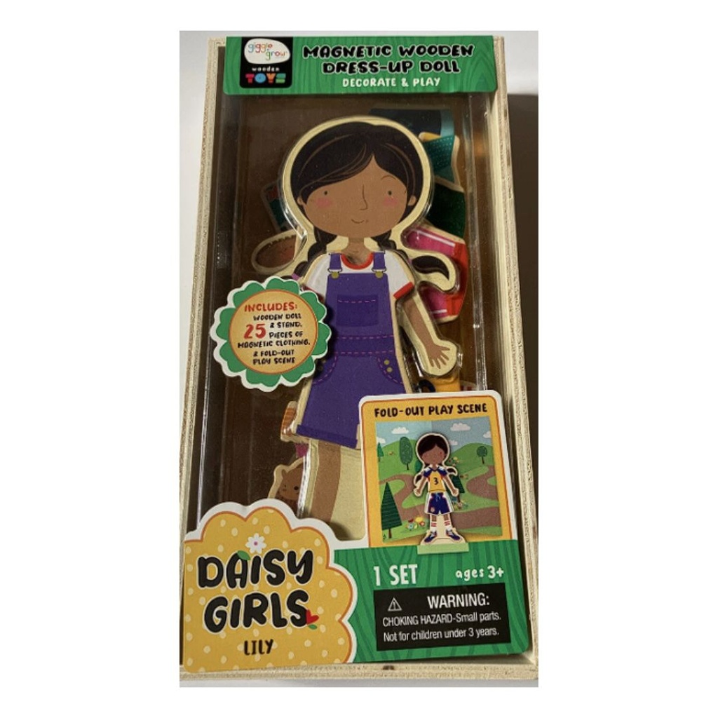 GIGGLE GROW SET MAGNETIC WOODEN DAISY GIRLS
