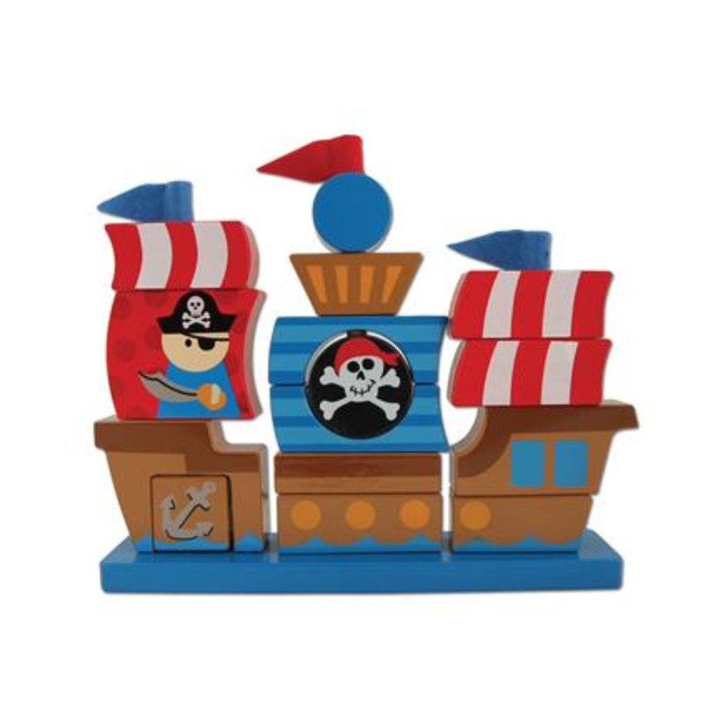 STEPHEN JOSEPH STACKER WOODEN PIRATE + 18 MESES