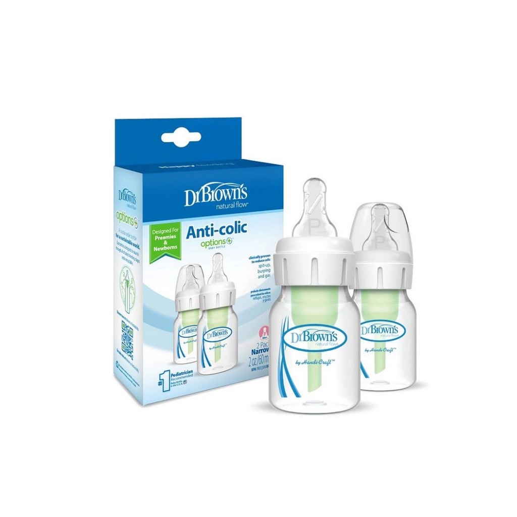 SET DE TETEROS ANTICOLICO 60 ML - PARA BEBES PREMATUROS