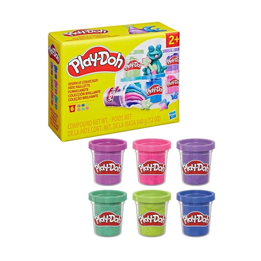 [5010996226563] HASBRO PLAYDOH COLECCION BRILLANTE 6PZAS